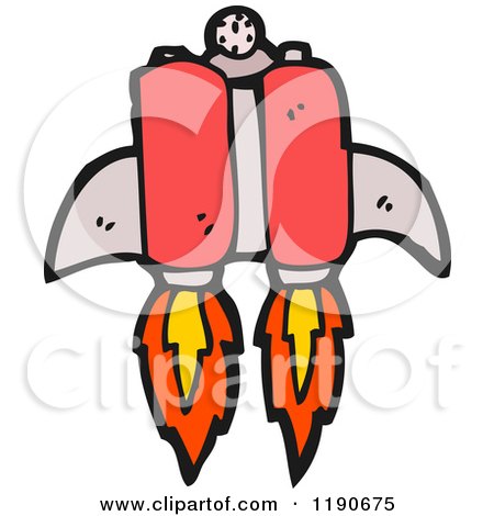 Cartoon of a Jet Pack - Royalty Free Vector Illustration by lineartestpilot