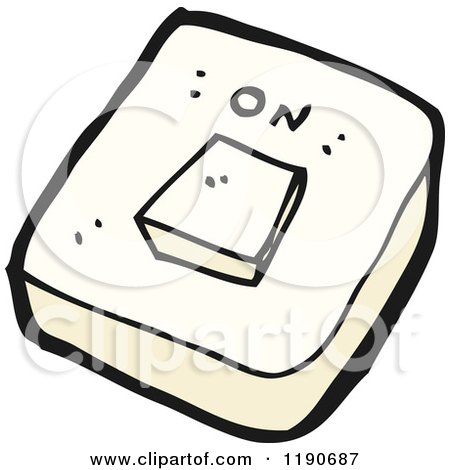 Cartoon of an Electrical Switch - Royalty Free Vector Illustration by lineartestpilot