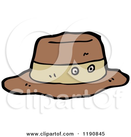 Cartoon of a Hat - Royalty Free Vector Illustration by lineartestpilot