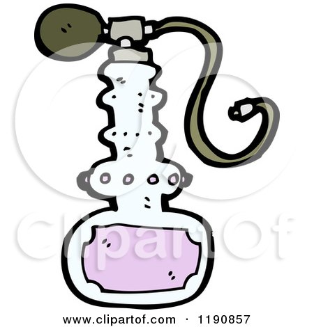 Cartoon of a Perfume Atomizer - Royalty Free Vector Illustration by lineartestpilot