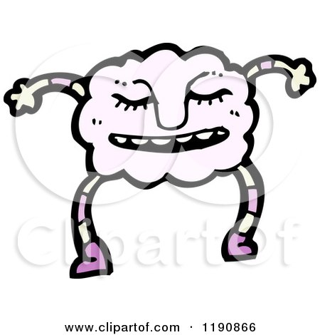 Cartoon of a Cloud Creature - Royalty Free Vector Illustration by lineartestpilot
