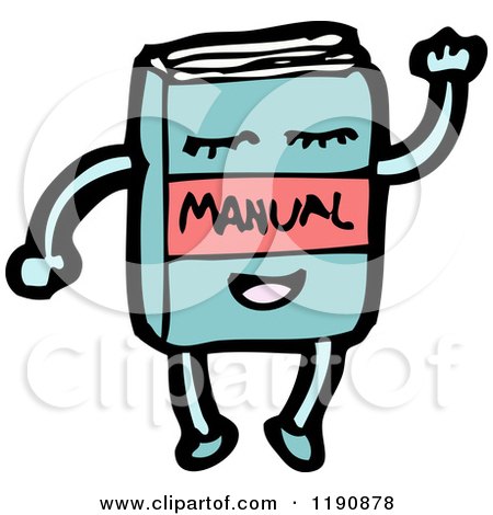 Cartoon of an Instruction Manual - Royalty Free Vector Illustration by lineartestpilot