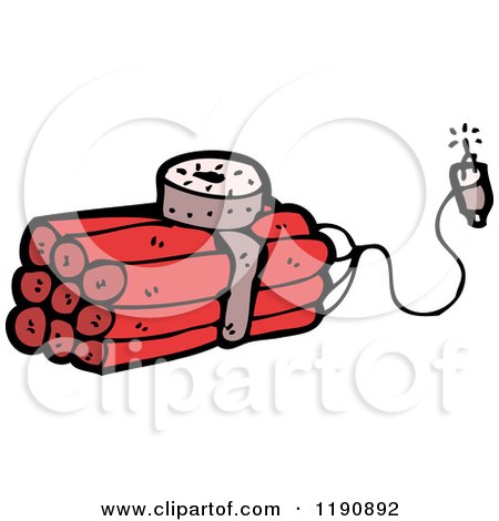 Cartoon of Sticks of Dynamite - Royalty Free Vector Illustration by lineartestpilot