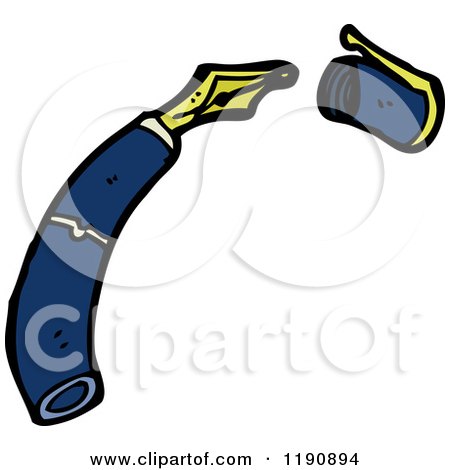 Cartoon of an Ink Pen - Royalty Free Vector Illustration by lineartestpilot