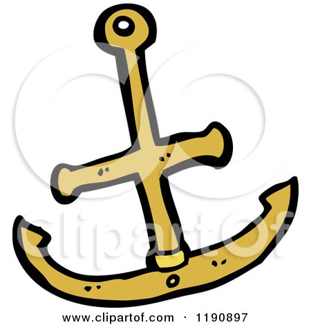 Cartoon of an Anchor - Royalty Free Vector Illustration by lineartestpilot