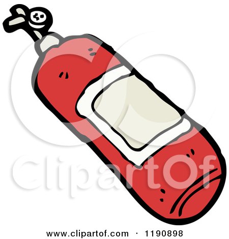 Cartoon of a Gas Canister - Royalty Free Vector Illustration by lineartestpilot
