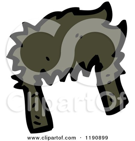Cartoon of a Wig - Royalty Free Vector Illustration by lineartestpilot