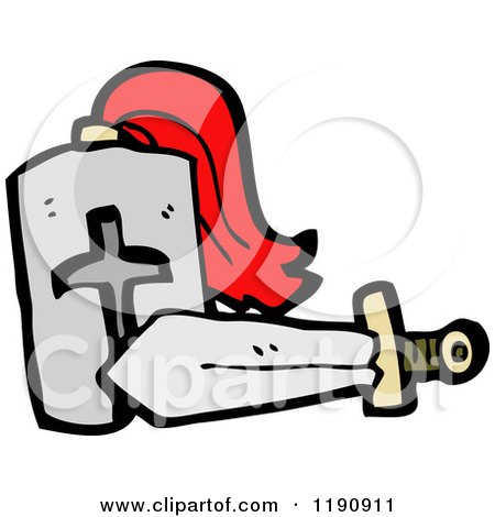 Cartoon of a Knight's Armor - Royalty Free Vector Illustration by lineartestpilot