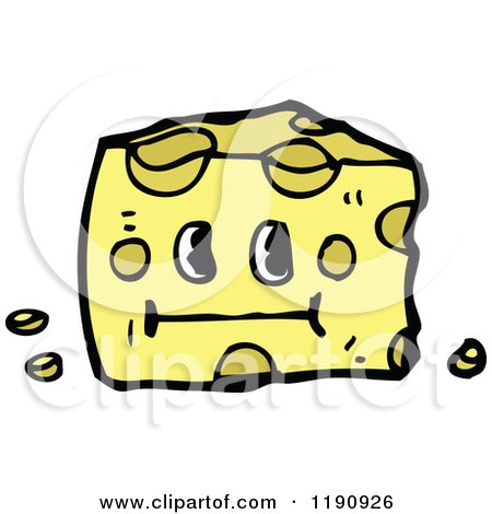 Cartoon of Swiss Cheese - Royalty Free Vector Illustration by lineartestpilot