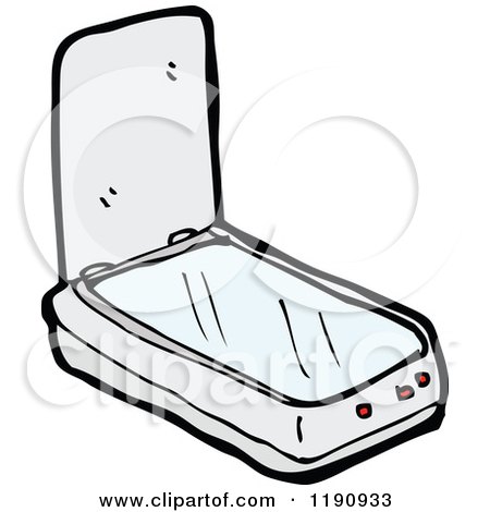 Cartoon of a Copy Machine - Royalty Free Vector Illustration by lineartestpilot