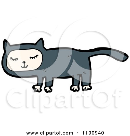 Cartoon of a Cat - Royalty Free Vector Illustration by lineartestpilot