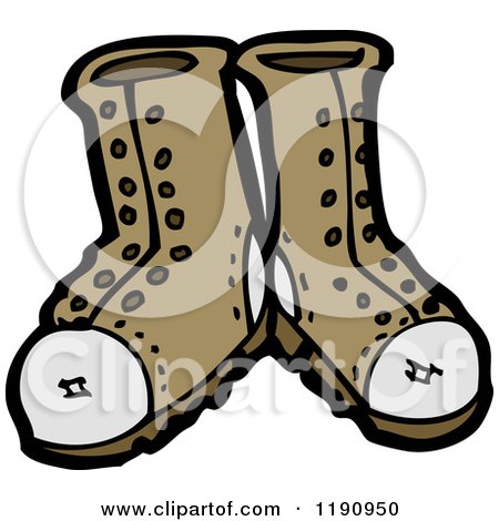 Cartoon of a Pair of Boots - Royalty Free Vector Illustration by lineartestpilot