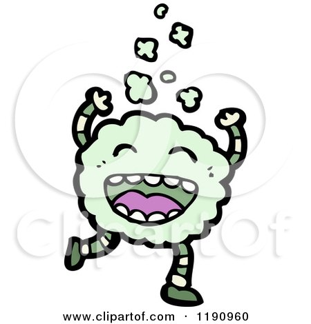 Cartoon of a Cloud Character - Royalty Free Vector Illustration by lineartestpilot