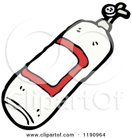 Cartoon of an Oxygen Canister - Royalty Free Vector Illustration by lineartestpilot