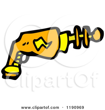 Cartoon of a Space Ray Gun - Royalty Free Vector Illustration by lineartestpilot