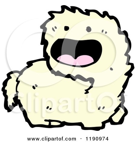 Cartoon of a Furry Animal Creature - Royalty Free Vector Illustration by lineartestpilot