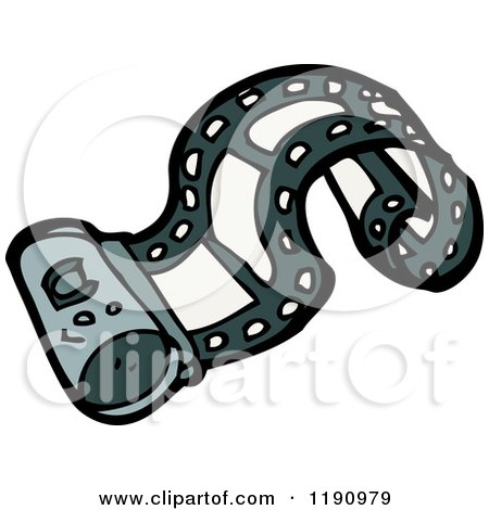 Cartoon of a Roll of Film - Royalty Free Vector Illustration by lineartestpilot