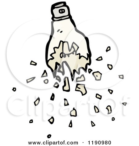 Cartoon of a Shattered Lightbulb - Royalty Free Vector Illustration by lineartestpilot
