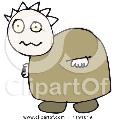 Cartoon of a Hunchback - Royalty Free Vector Illustration by lineartestpilot