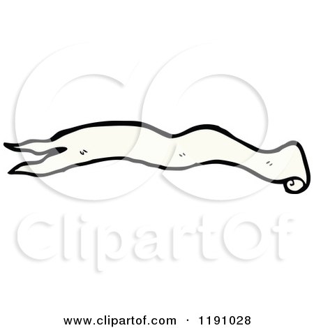 Cartoon of a White Ribbon - Royalty Free Vector Illustration by lineartestpilot