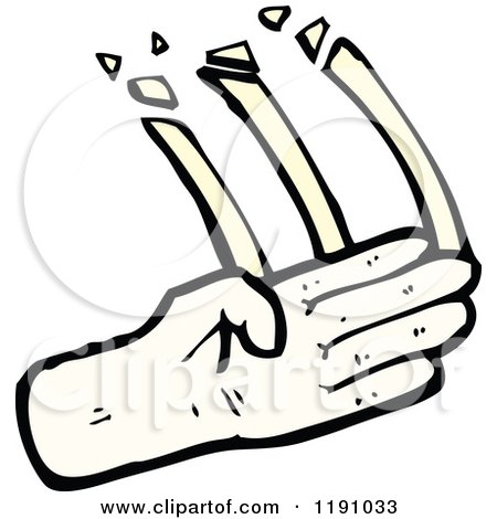 Cartoon of a Hand - Royalty Free Vector Illustration by lineartestpilot
