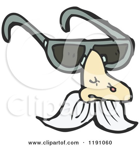 Cartoon of a Facial Disguise - Royalty Free Vector Illustration by lineartestpilot