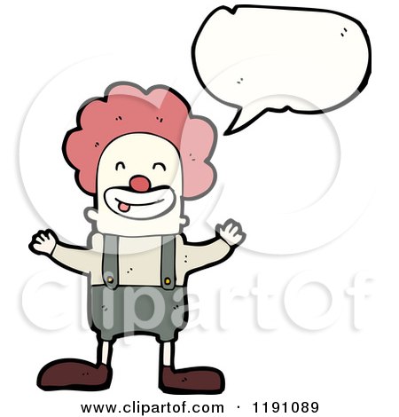 Cartoon of a Clown Speaking - Royalty Free Vector Illustration by lineartestpilot