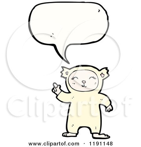 Cartoon of a Child Wearing an Animal Costume Speaking - Royalty Free Vector Illustration by lineartestpilot