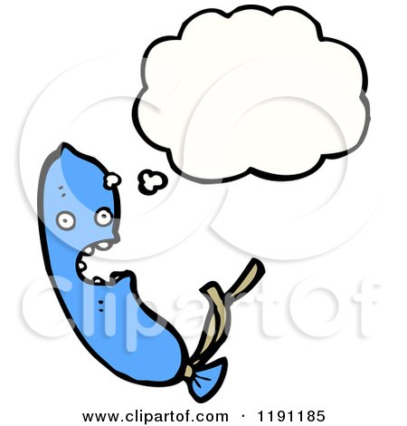 Cartoon of a Balloon Thinking - Royalty Free Vector Illustration by lineartestpilot