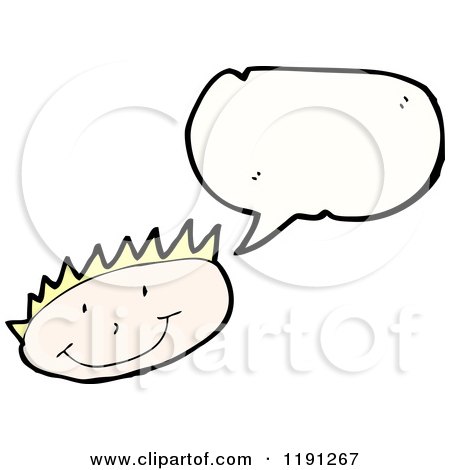 Cartoon of a Boy's Head Speaking - Royalty Free Vector Illustration by lineartestpilot