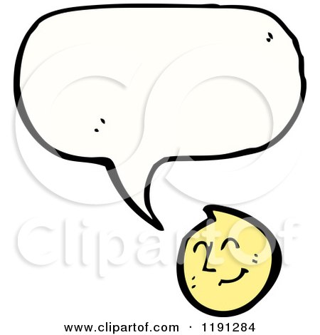 Cartoon of a Face Speaking - Royalty Free Vector Illustration by lineartestpilot