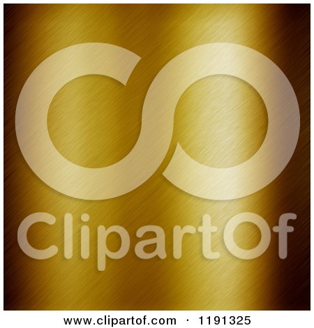 Clipart of a 3d Background of Brushed Gold and Shading - Royalty Free CGI Illustration by KJ Pargeter