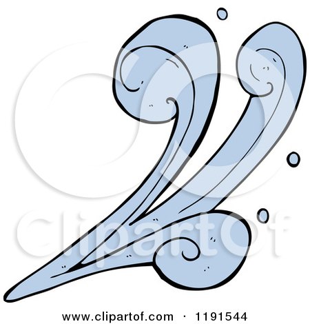 Cartoon of a Water Design - Royalty Free Vector Illustration by lineartestpilot