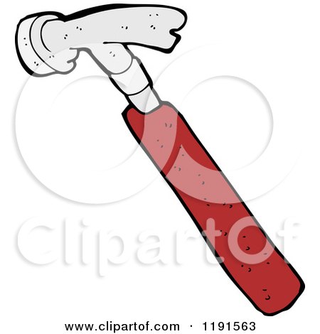 Cartoon of a Hammer - Royalty Free Vector Illustration by lineartestpilot