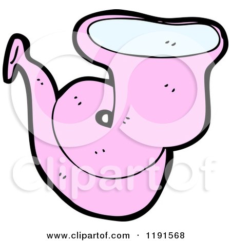 Cartoon of a Pink Horn - Royalty Free Vector Illustration by lineartestpilot