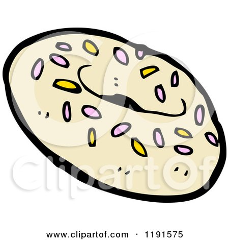 Cartoon of a Donut with Sprinkles - Royalty Free Vector Illustration by lineartestpilot