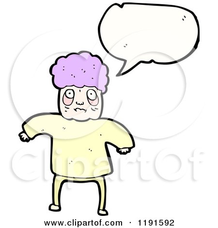 Cartoon of an Old Woman Speaking - Royalty Free Vector Illustration by lineartestpilot