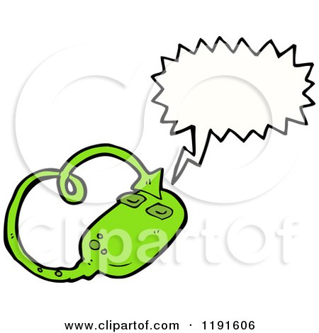 Cartoon of a Computer Mouse Speaking - Royalty Free Vector Illustration by lineartestpilot