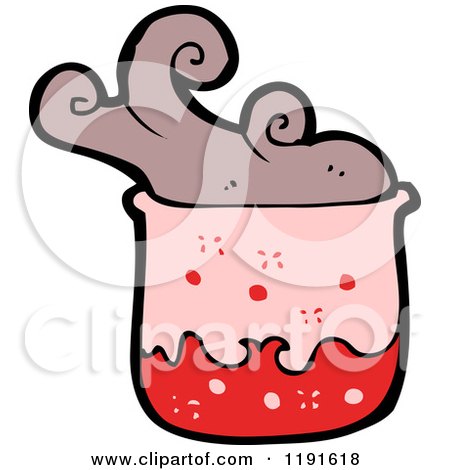 Cartoon of a Cup of Hot Liquid - Royalty Free Vector Illustration by lineartestpilot
