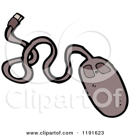 Cartoon of a Computer Mouse - Royalty Free Vector Illustration by lineartestpilot