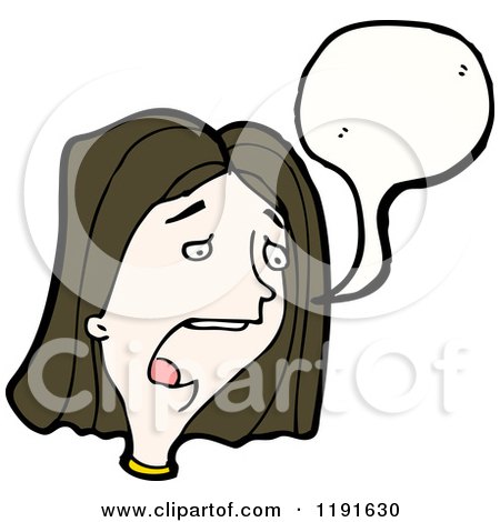 Cartoon of a Woman Speaking - Royalty Free Vector Illustration by lineartestpilot