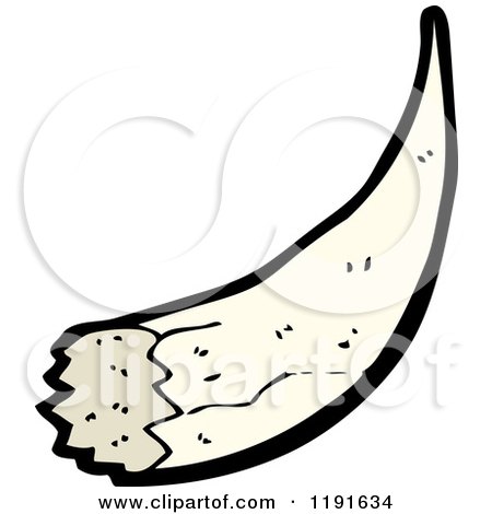 Cartoon of a Bull's Horn - Royalty Free Vector Illustration by lineartestpilot