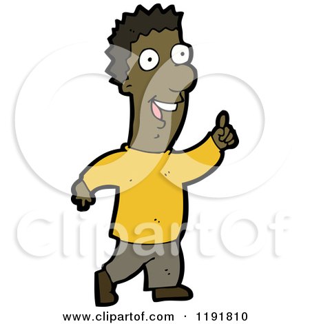 Cartoon of a Black Man - Royalty Free Vector Illustration by lineartestpilot