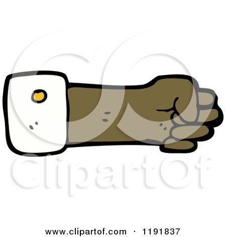 Cartoon of a Hand Pointing - Royalty Free Vector Illustration by lineartestpilot