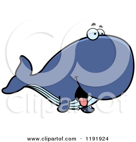 Cartoon of a Hungry Whale - Royalty Free Vector Clipart by Cory Thoman