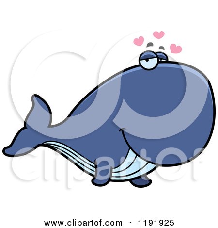 Cartoon of a Loving Whale - Royalty Free Vector Clipart by Cory Thoman