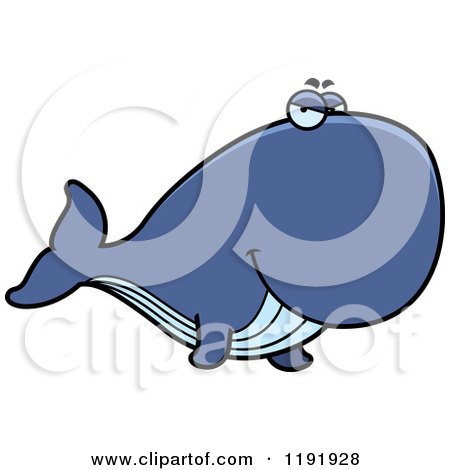 Cartoon of a Sly Whale - Royalty Free Vector Clipart by Cory Thoman