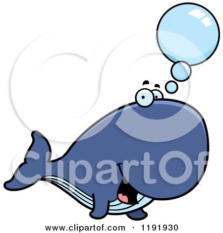 Cartoon of a Talking Whale - Royalty Free Vector Clipart by Cory Thoman