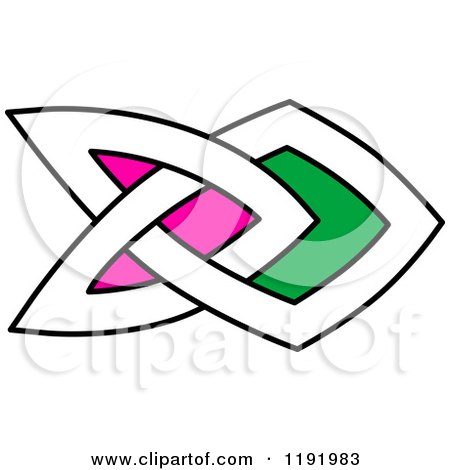 Clipart of a Colorful Celtic Knot Design Element 5 - Royalty Free Vector Illustration by Vector Tradition SM