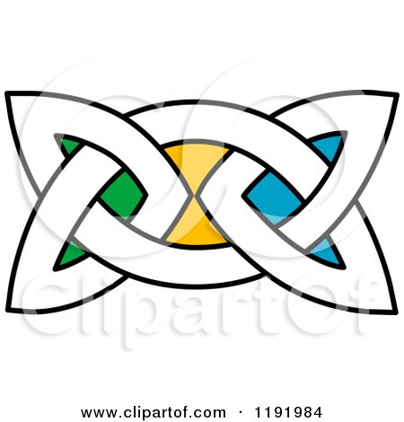 Clipart of a Colorful Celtic Knot Design Element 6 - Royalty Free Vector Illustration by Vector Tradition SM